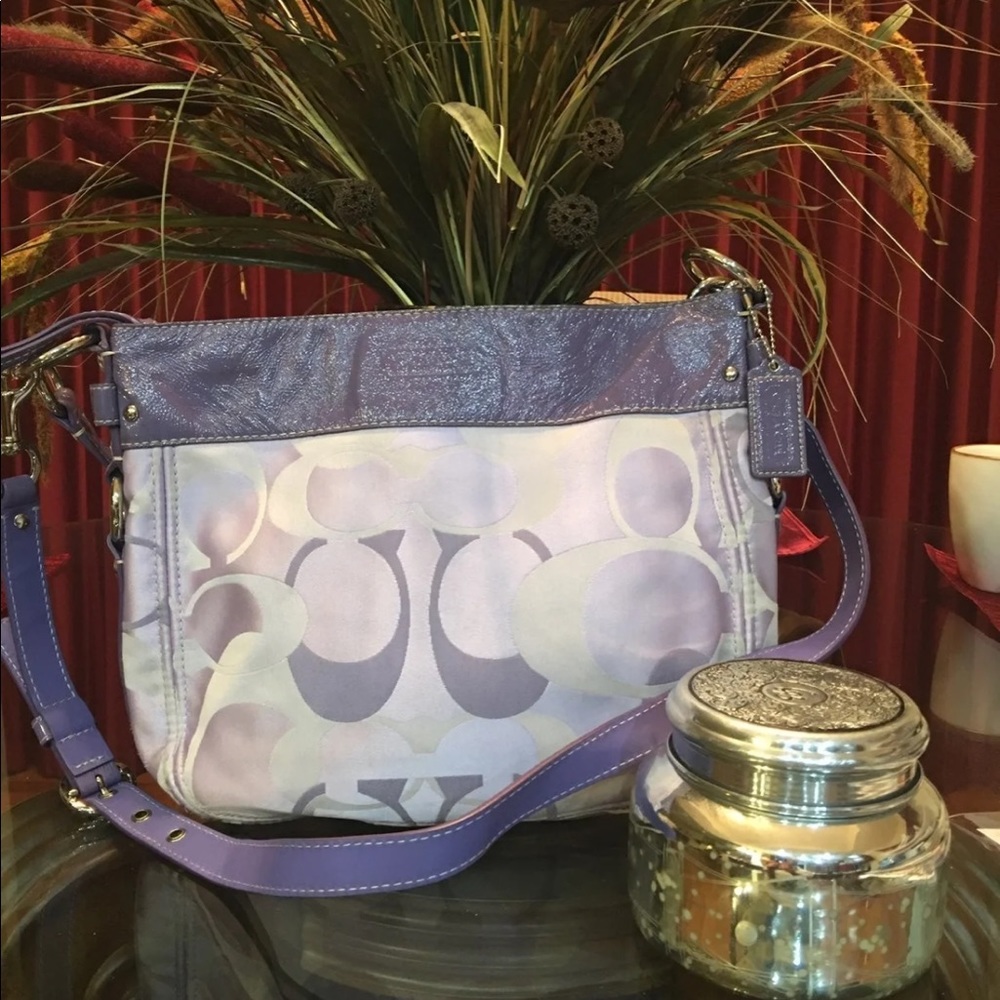 Purple and Liliac Coach Purse
